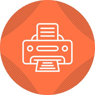 Yazıcı simgesi vektör illüstrasyonu 