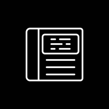 Turuncu Kitap simgesi vektör illüstrasyonu