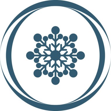 Kar Tanesi simgesinin basit vektör çizimi