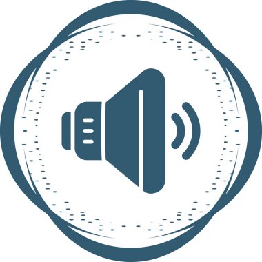 Konuşmacı. Web simgesi basit illüstrasyon