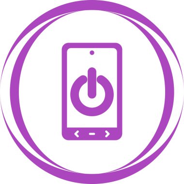 Güç Kapatma simgesinin basit vektör çizimi