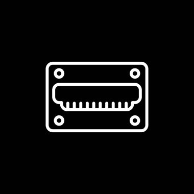 Modern hdmi portunun vektör illüstrasyonu