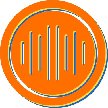 Audio web simgesinin vektör illüstrasyonu        
