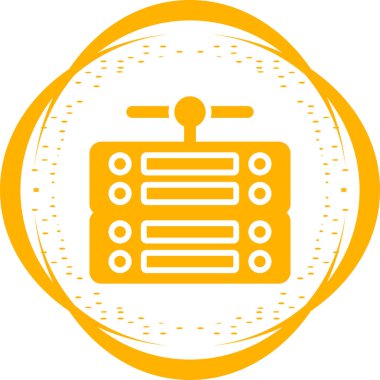 Sunucu modern simgesinin vektör illüstrasyonu               