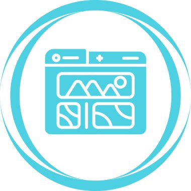 Görüntüler. Web simgesi basit illüstrasyon