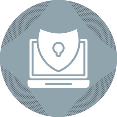 Antivirüs Yazılım simgesi, vektör illüstrasyonu