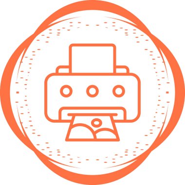 Yazıcı simgesi vektör illüstrasyonu 