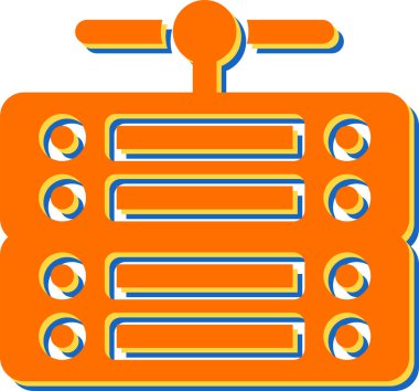 Sunucu modern simgesinin vektör illüstrasyonu               