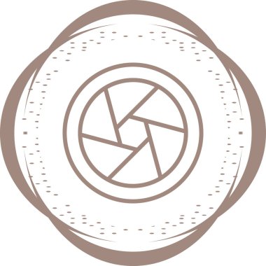 Fotoğraf Merceği simgesinin vektör illüstrasyonu