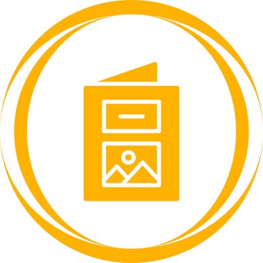 Broşür modern simgesinin vektör çizimi