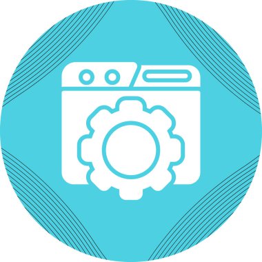  Fotoğraf makinesi logosu. Sistem Güncelleme çark simgesi illüstrasyonu