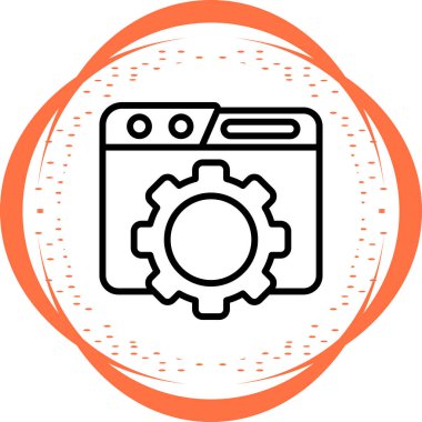  Fotoğraf makinesi logosu. Sistem Güncelleme çark simgesi illüstrasyonu