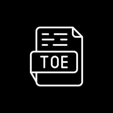 Dosya biçimi EOT simgesinin vektör illüstrasyonu 