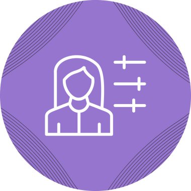 Web tasarımı için modern bir avatarı gösteren bir vektör illüstrasyonu.