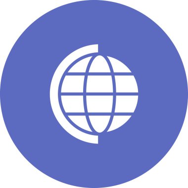 Toprak Gezegeni simgesi, dünya simgesi, beyaz üzerine vektör illüstrasyonu  