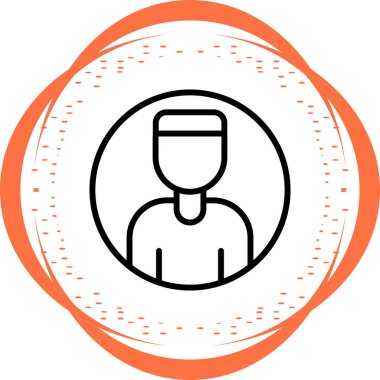 Bir adam kullanıcısının vektör illüstrasyonu