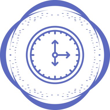 Saat. Web simgesi basit illüstrasyon               