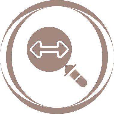 Büyütme simgesinin basit çizimi