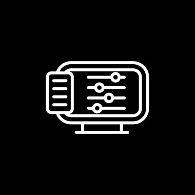 Vektör illüstrasyon Bilgisayar Masaüstü simgesi