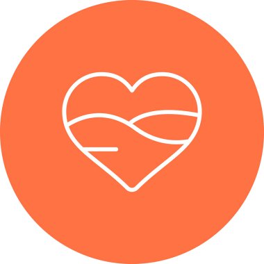 kalp web simgesi vektör illüstrasyonu