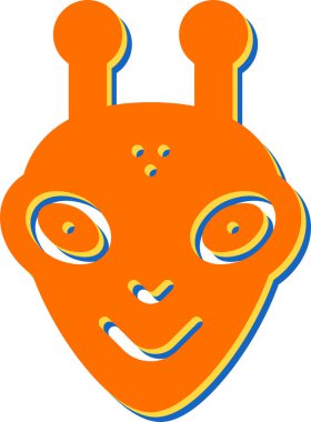 Uzaylı ağ simgesi, vektör illüstrasyonu 