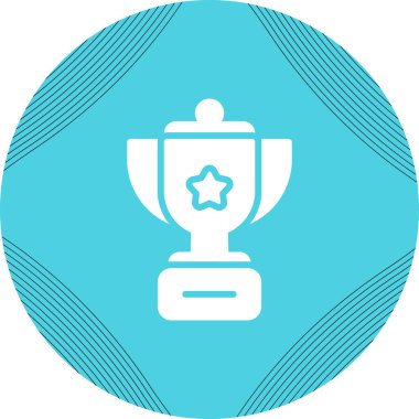 Modern Kupa ikonunun vektör illüstrasyonu        