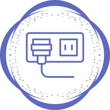 Soket. Web simgesi basit illüstrasyon