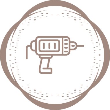 Elektrikli matkap ikonu. vektör illüstrasyonu