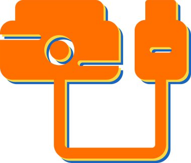 usb Web simgesi vektör illüstrasyonu