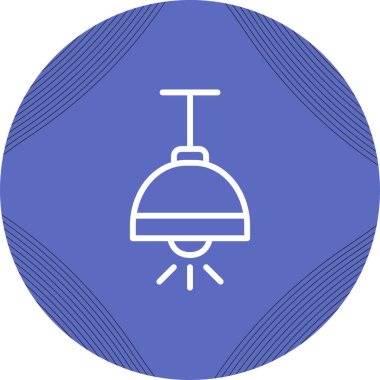 Modern Tavan Lambası simgesi elementinin vektör çizimi         