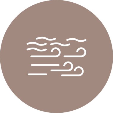 Rüzgâr izole simgesinin vektör çizimi         