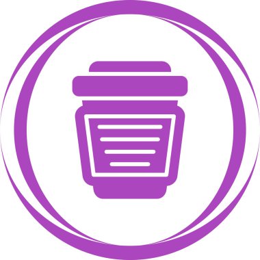 Kahve kupası simgesi arka planda izole edilmiş basit illüstrasyon, kopyalama alanı 