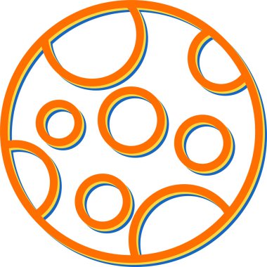 Ay ikonu vektör illüstrasyonu