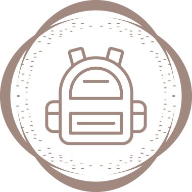 Sırt çantası. Web simgesi basit illüstrasyon