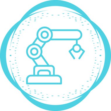 Mekanik Kol. Web simgesi basit illüstrasyon      