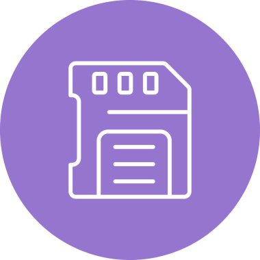 Sd Card web simgesi vektör illüstrasyonu
