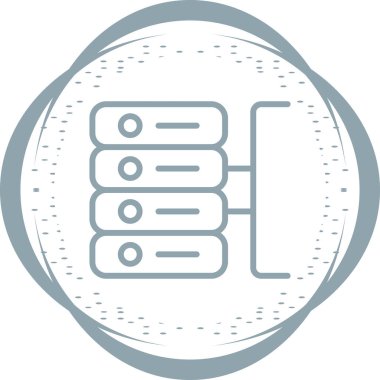 Veritabanı modern simgesinin vektör çizimi                   