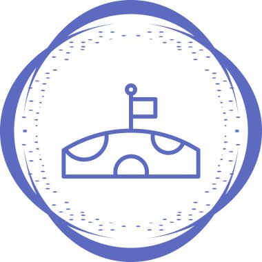 Ay ikonu vektör illüstrasyonu