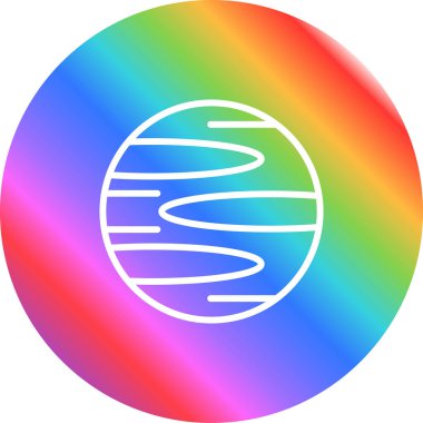 gezegen web simgesi, vektör çizim