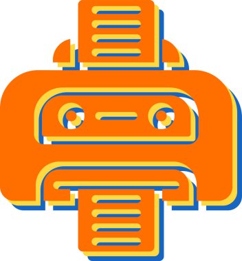 Yazıcı simgesi vektör illüstrasyonu 