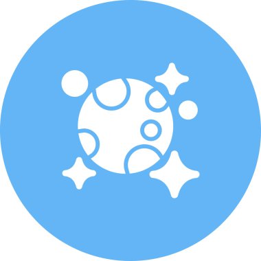 Ay ve yıldızlar simgesi, vektör illüstrasyonu