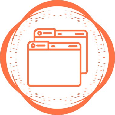 Windows web simgesi vektör çizimi 