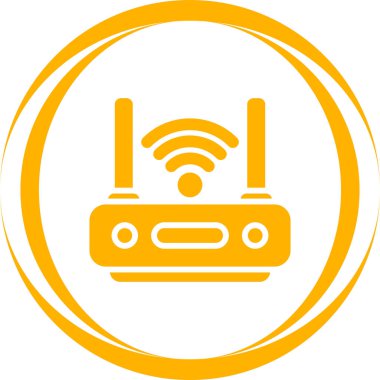 Wifi router sembolü, kablosuz bağlantı simgesi beyaz arkaplanda izole edildi. 