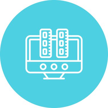 bilgisayar masaüstü simgesi vektör çizimi