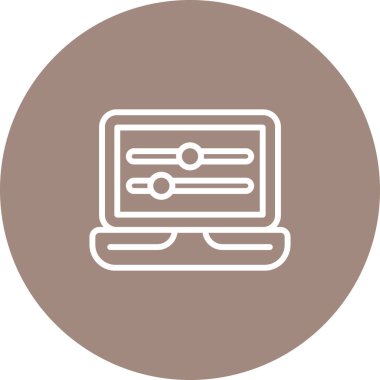 Dizüstü web simge vektör çizim         