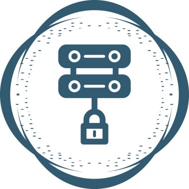 Sunucu modern simgesinin vektör illüstrasyonu            