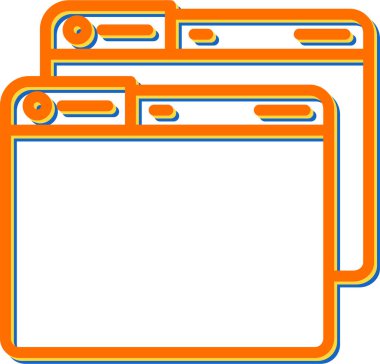 Windows web simgesi vektör çizimi 