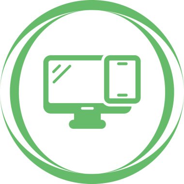 Duyarlı tasarım simgesi. Vektör çizim 