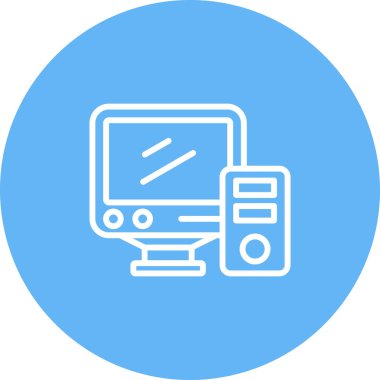 bilgisayar masaüstü simgesi vektör çizimi