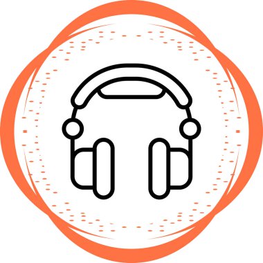 Kulaklıklar. vektör simgesi basit resimleme         